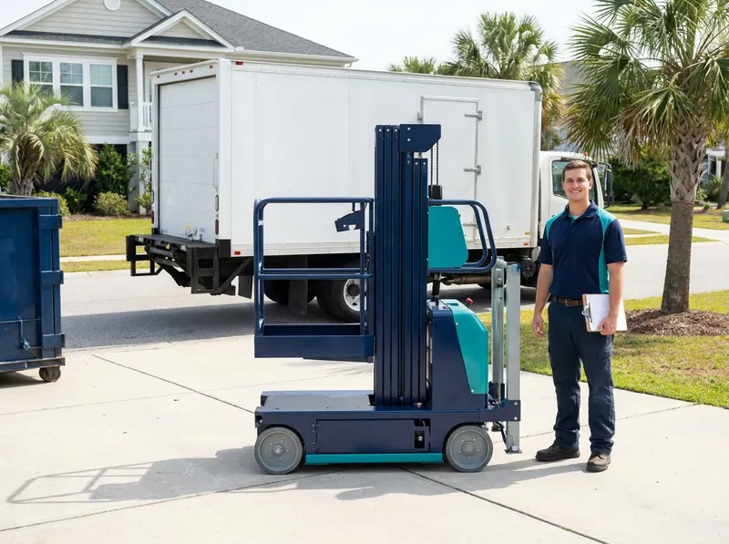 12-Foot Vertical Mast Lift Rental in Myrtle Beach, SC
